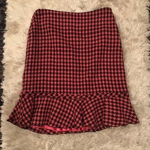 Marisa Christina Black & Pink Lined Side Zip Skirt